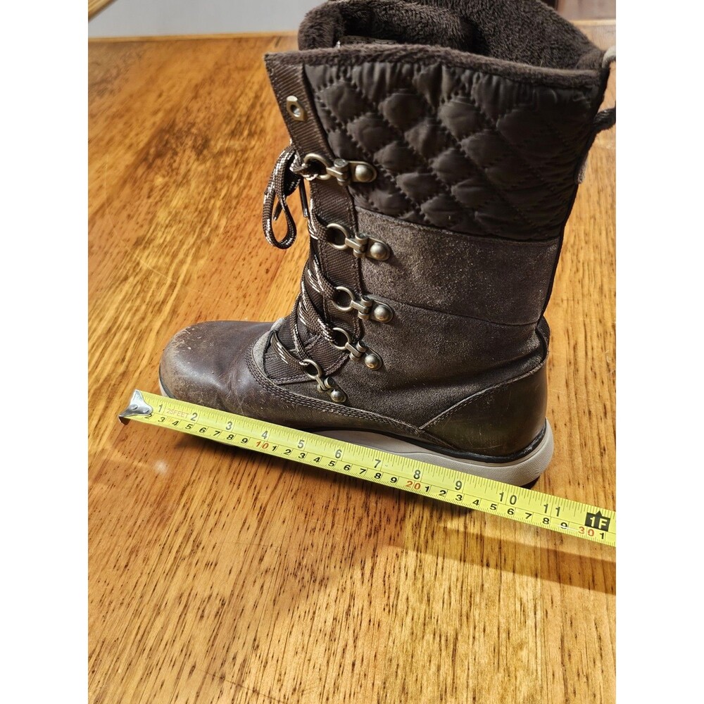 Timberland Boots Wood Haven Womens Size 8.5 Brown Leather Waterproof Lace Up - Picture 8 of 14